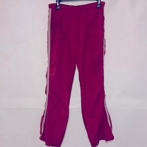 Red windbreaker pants old navy